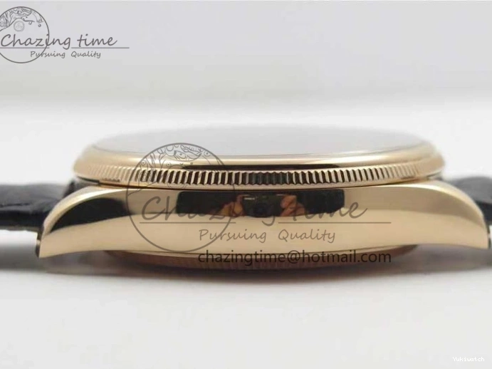 Markers Edition on Date BP Real Stick Cellini Black SA3165 RG 50519 Best Black Maker Dial Strap Leather 0725